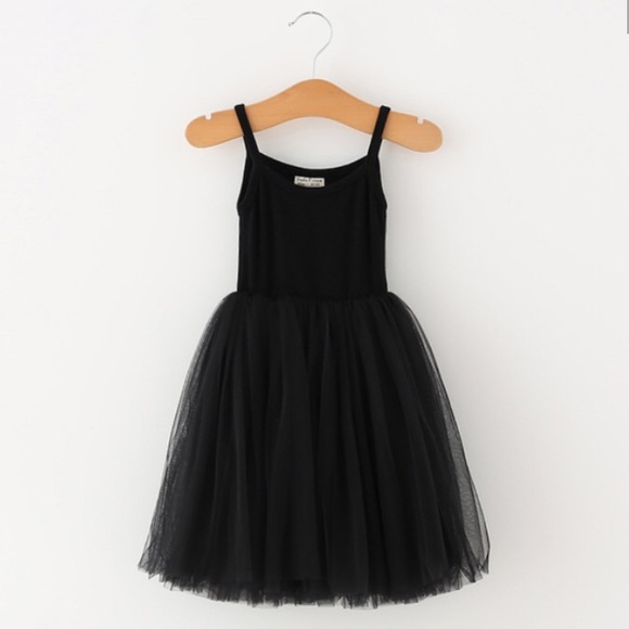 Toddler Girls Black Tutu Ribbed Dress 3T - Picture 10 of 10
